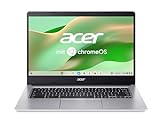 Acer Chromebook 314 (CB314-2H-K0VA) Laptop | 14' FHD Display | MediaTek Octa-Core ARM Cortex A73/A53 (MT8183) | 4 GB RAM | 64 GB eMMC | Mali-G72 MP3 GPU | Google ChromeOS | Silber