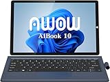 AWOW 10.1'' Tablet PC Windows11 mit Gen12 N100, 12GB LPDDR4, 256GB eMMC, Touchscreen und Abnehmbarer Deutscher QWERTZ-Tastatur - 2-in-1 Mini Laptop(Kein Stift)